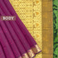 Beet red and mustard yellow pure rich cotton saree