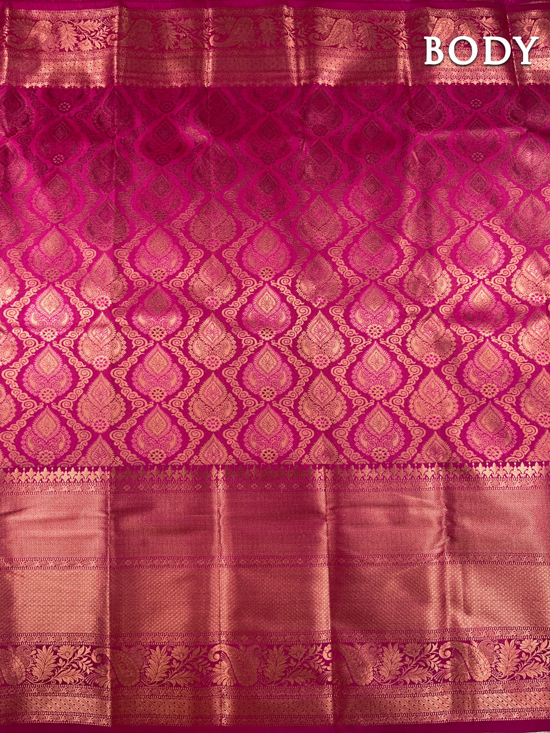 Dual color of pink kanchipuram silk saree