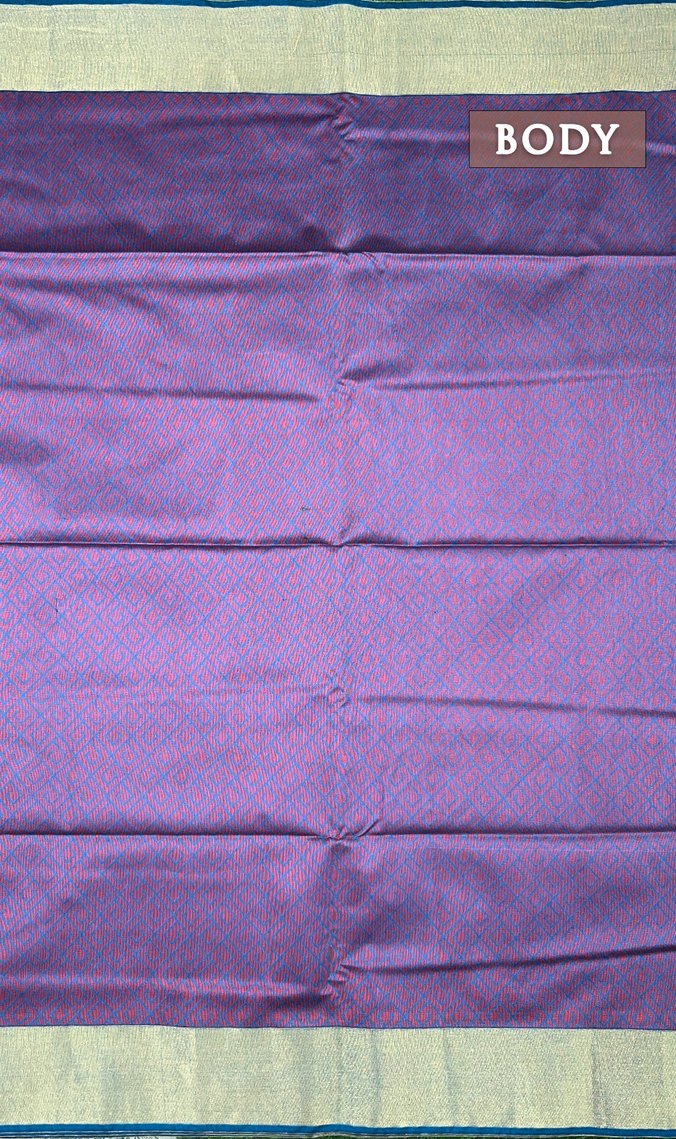 Violet chanderi silk cotton saree