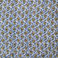 Blue and mustard yellow kalamkari cotton saree
