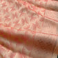 Dual shade of peach mysore crepe semi silk saree