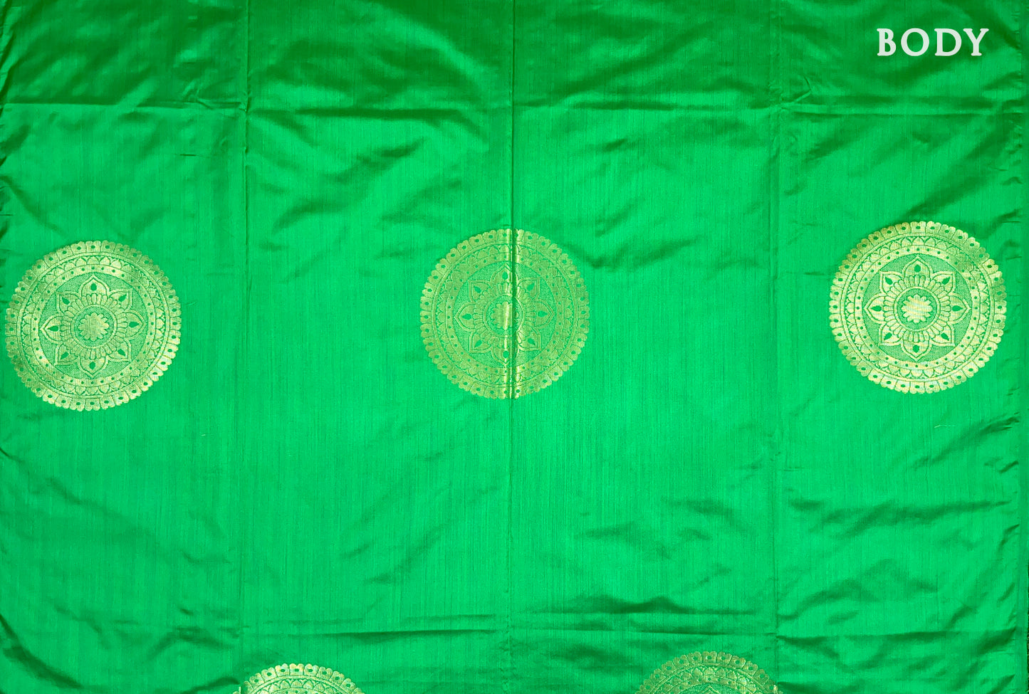 Green with Royal blue Kanchipuram semi soft silk saree