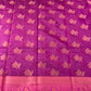 Purple banarasi chanderi cotton saree