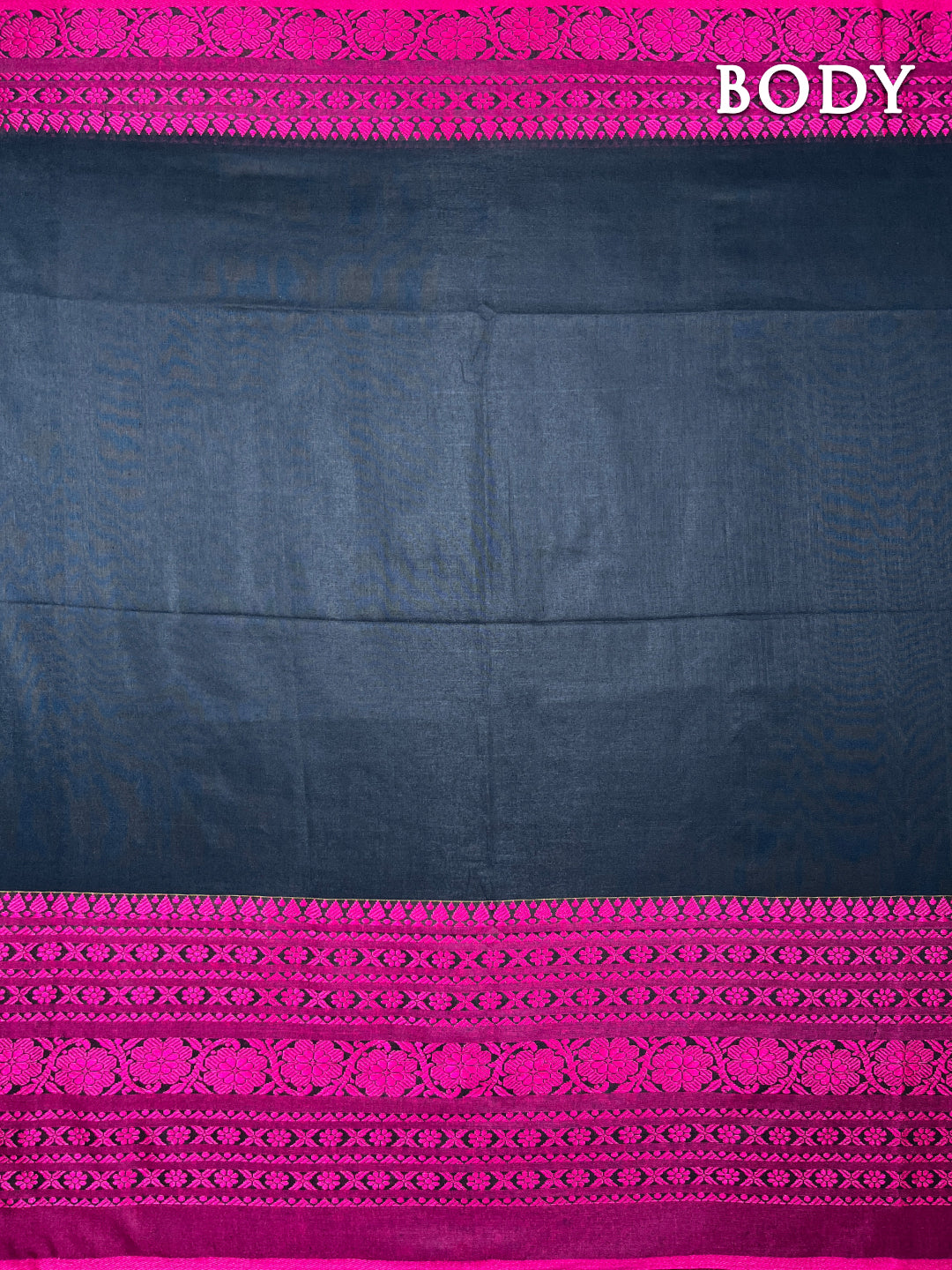 Black and purple begumpuri cotton saree