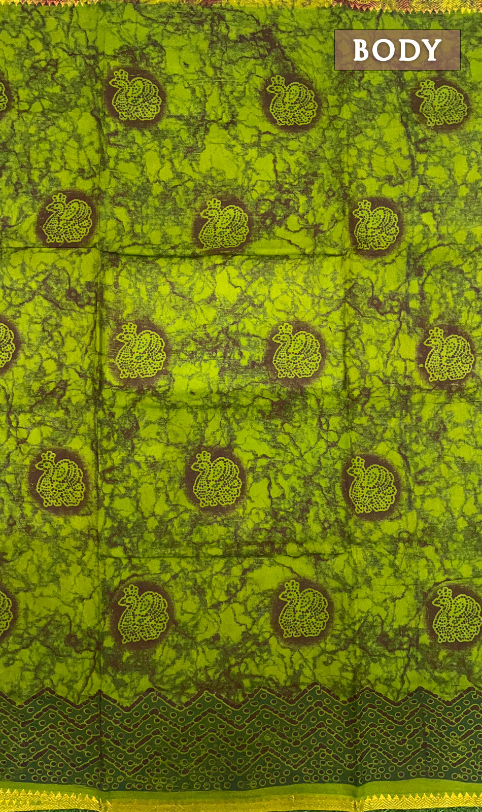 Green thokai sungudi cotton saree