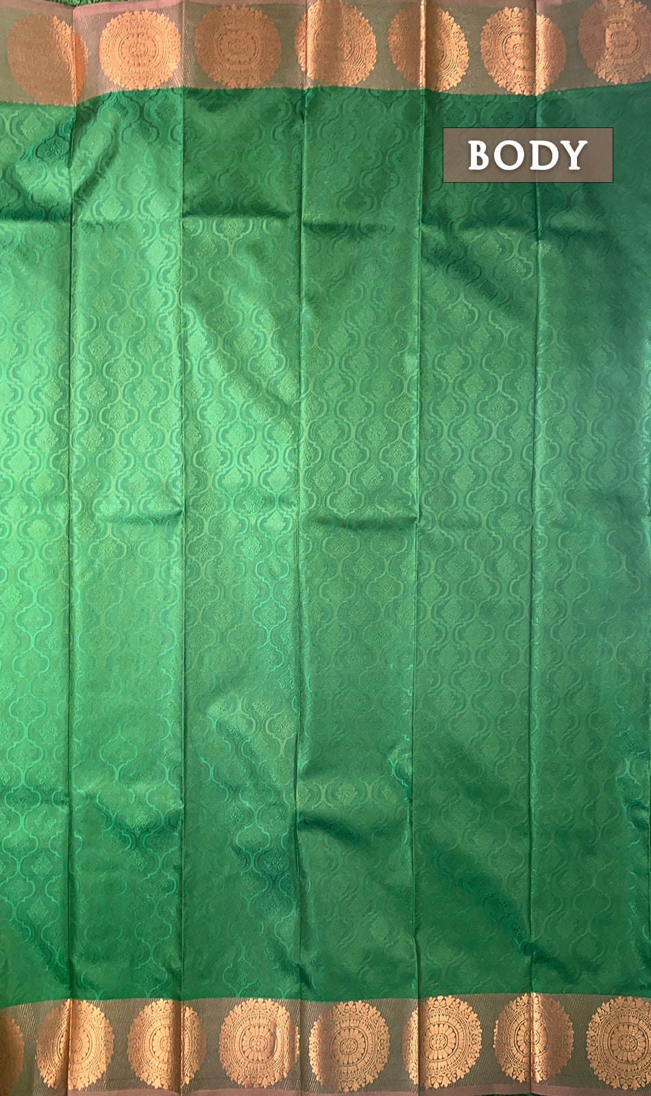 Dual shade of green and maroon semi silk saree