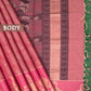 Pink and red shade pure rich cotton saree