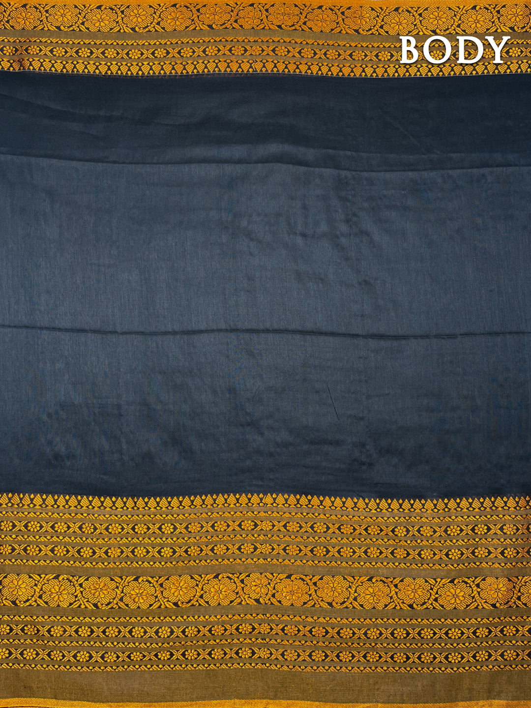 Black and yellow begumpuri cotton saree