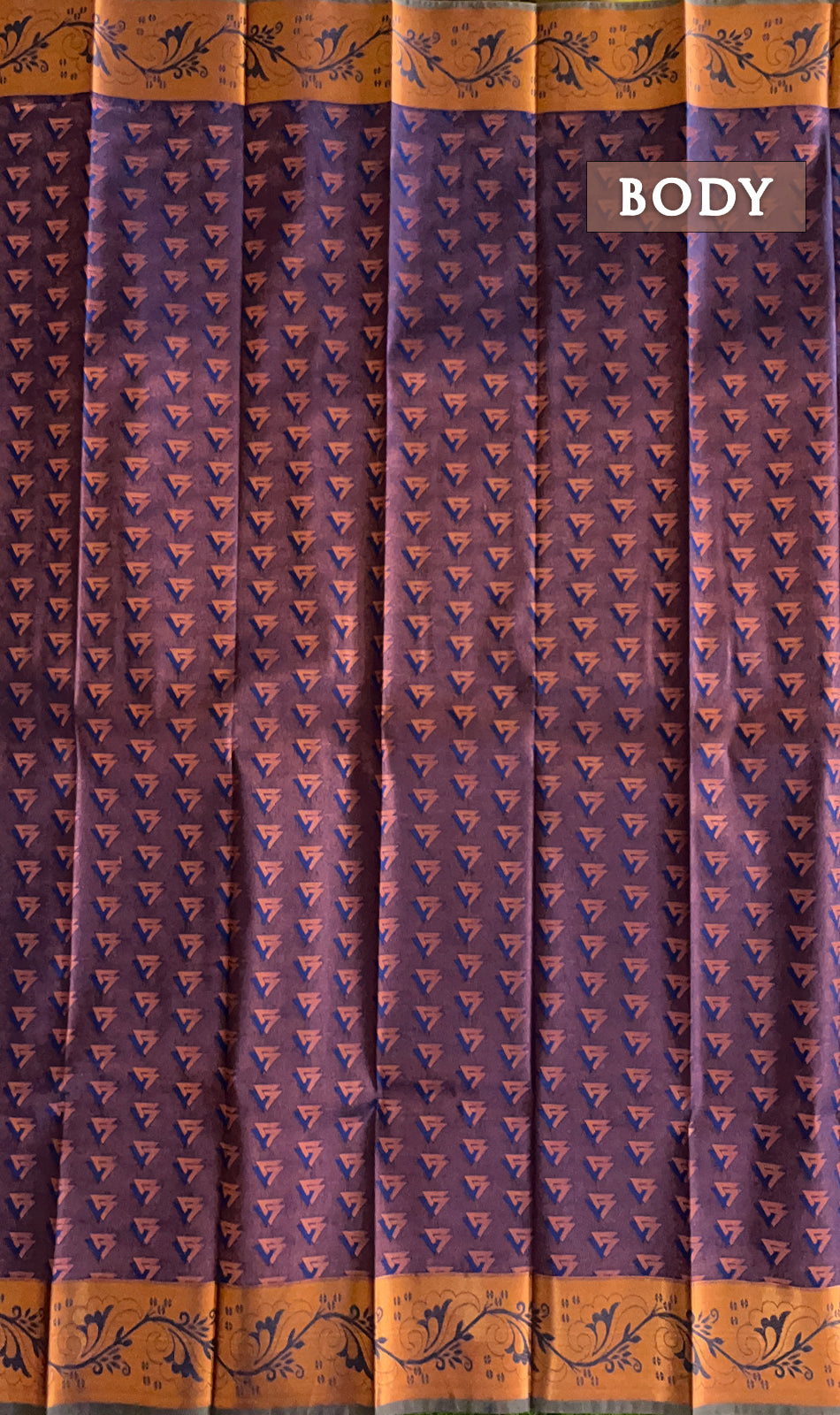 Dual shade of violet and sandal semi silk saree