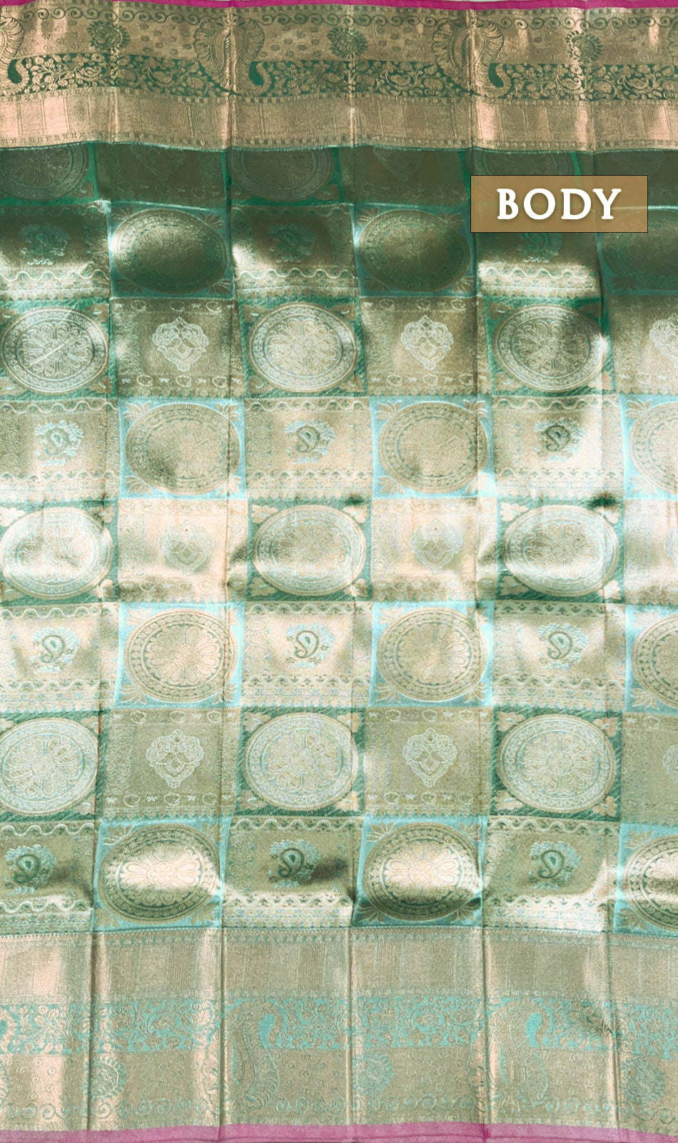Green tissue silk saree