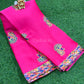 Pink embroidery saree