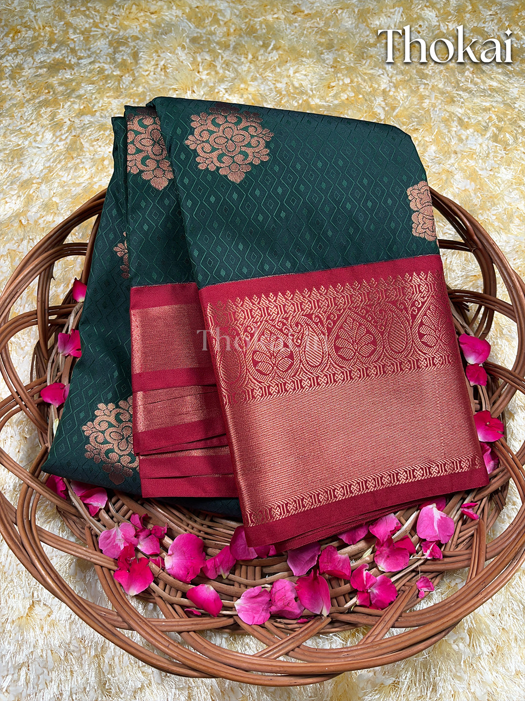 Green kanchipuram silk saree