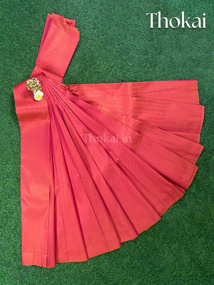 Dark pink kanchipuram silk saree