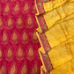 Red and yellow georgette saree
