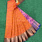 Dual shade of orange and purple semi silk saree