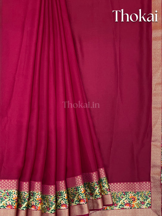 Red georgette saree