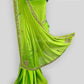Green semi satin silk saree