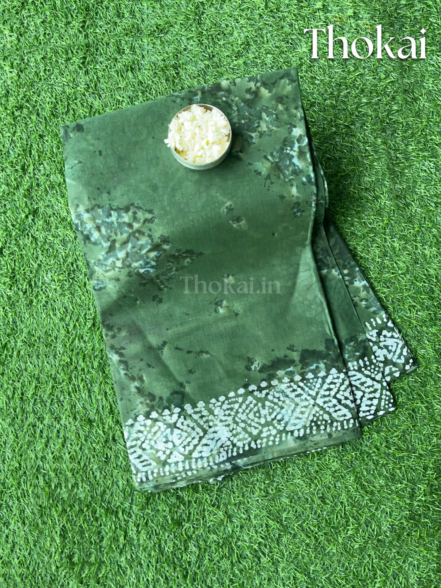 Green snegham cotton saree
