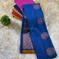 Royal blue kanchipuram soft silk saree