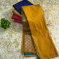 Yellow kanchipuram soft silk saree
