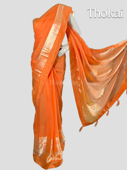 Orange georgette saree