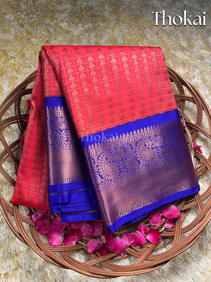 Red kanchipuram silk saree