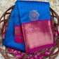Blue kanchipuram silk saree