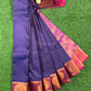 Dual shade of violet and pink semi silk saree