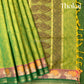 Parrot green double tone pure rich cotton saree