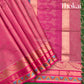 Pink double tone pure rich cotton saree