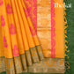 Yellow & pink pure rich cotton saree