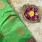 Dual color of green kanchipuram pure silk saree