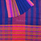 Blue and violet begumpuri cotton saree