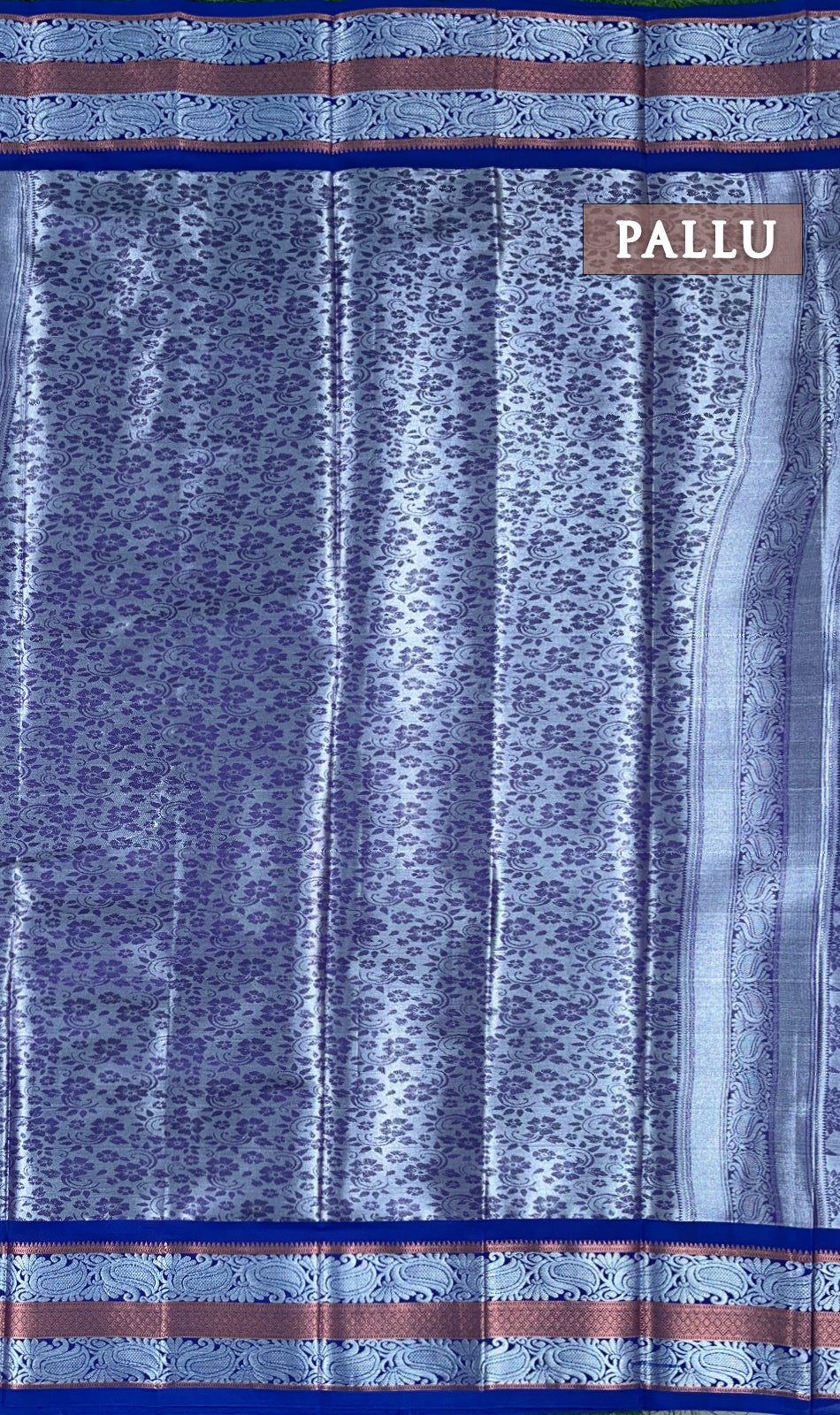 Violet silk saree