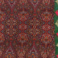 Red and brown kalamkari digital print saree