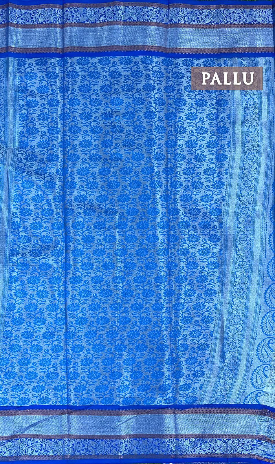 Blue silk saree
