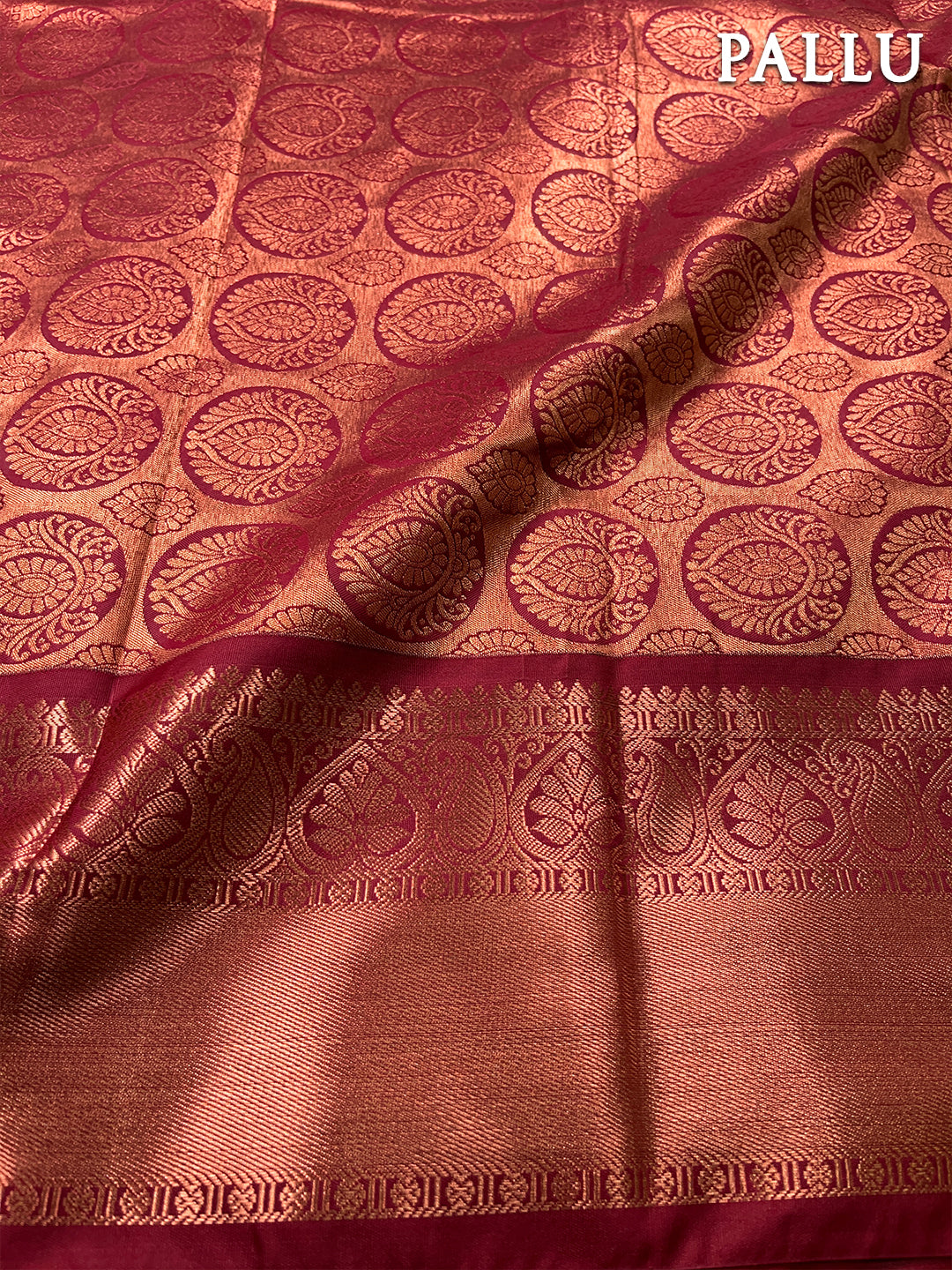 Sandal kanchipuram silk saree