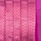 Ink blue and pink tissue semi silk saree
