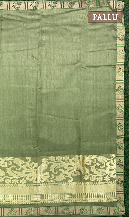 Green georgette saree