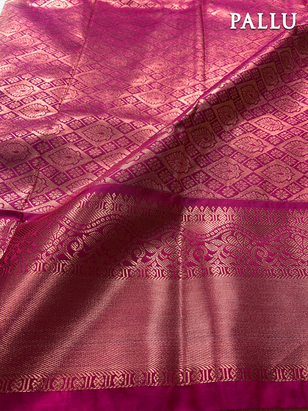 Cream kanchipuram silk saree
