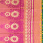 Orange & Pink pure rich cotton saree