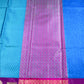 Dual color of turquoise banarasi kora muslin saree