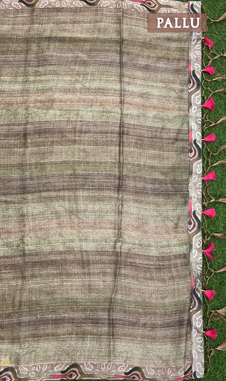 Multi color pure crepe saree