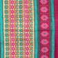 Pink and green printed cotton saree with gadwal border