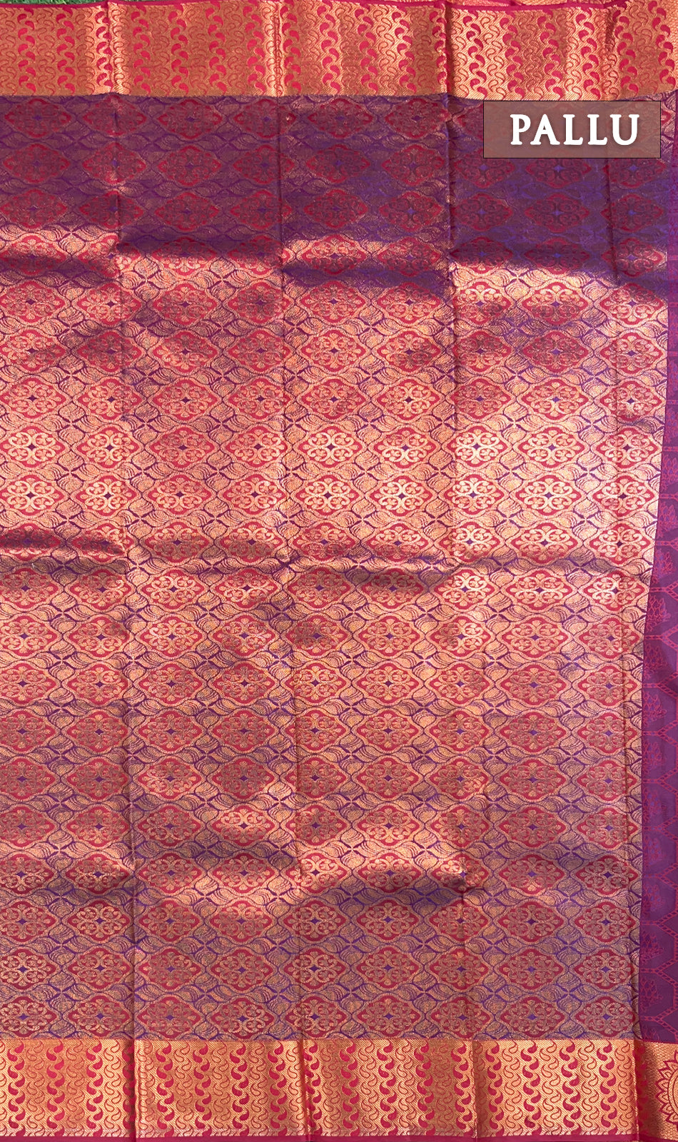 Dual shade of blue and purple semi silk saree