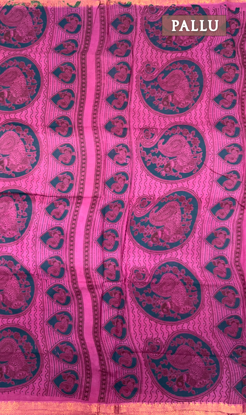 Purple thokai sungudi cotton saree