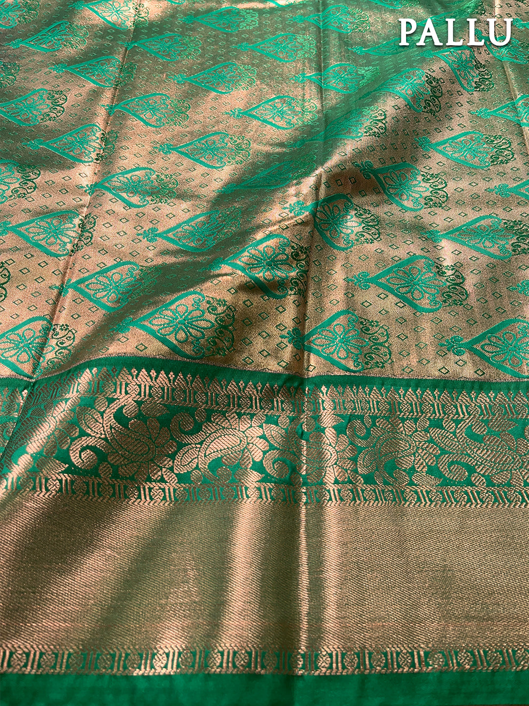 Grey kanchipuram silk saree