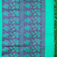 Green and violet pure rich cotton saree