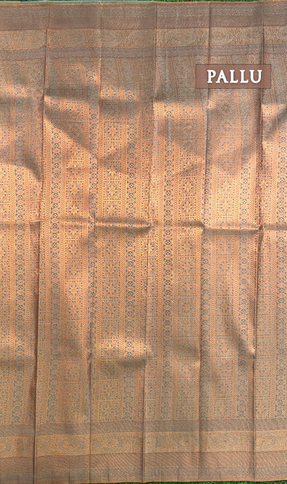 Brown kanchipuram silk saree