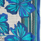Blue printed cotton saree